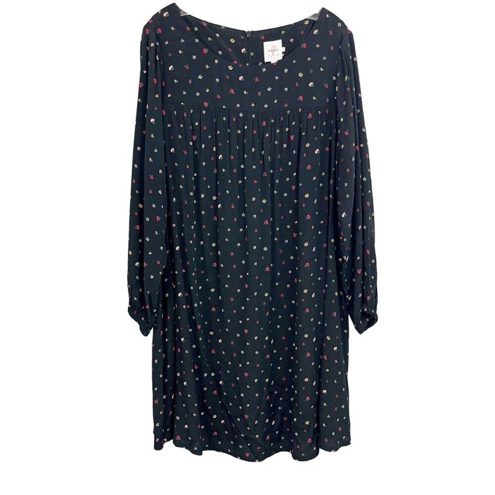 NEW The Nines by Hatch Black Floral Long Sleeve Dress - Maternity Size XL